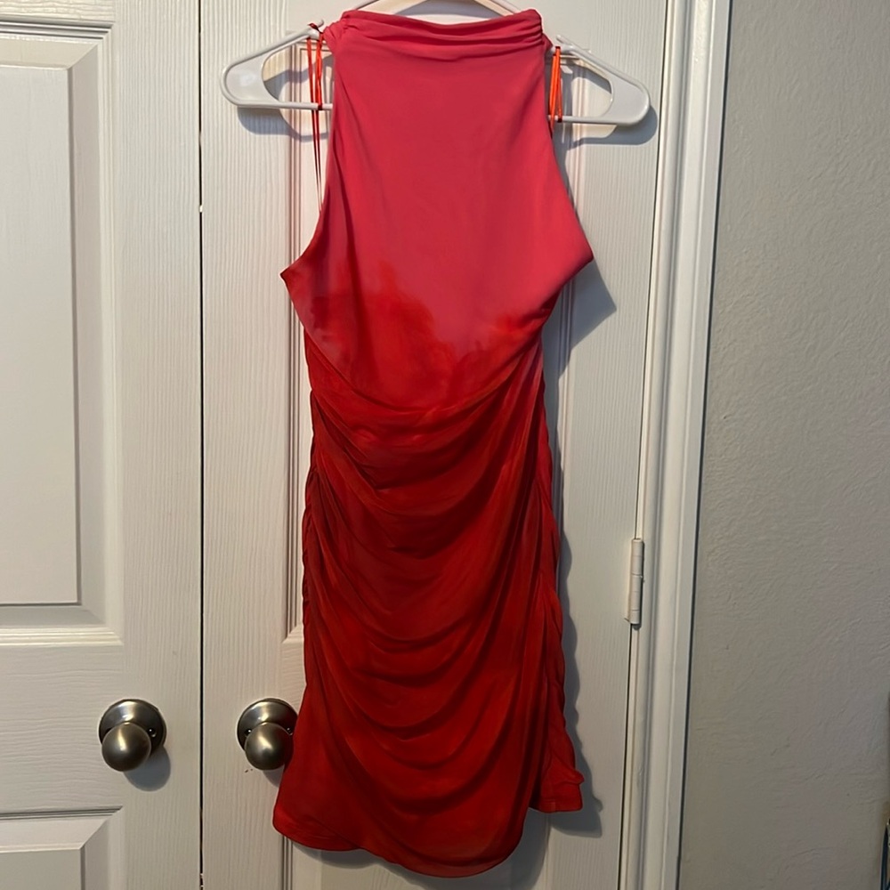 Zara printed tulle dress